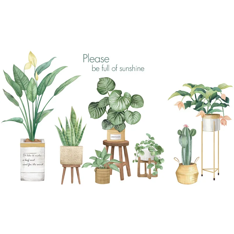 Противоударная заданяя бонсай настенные виниловые наклейки DIY художественные