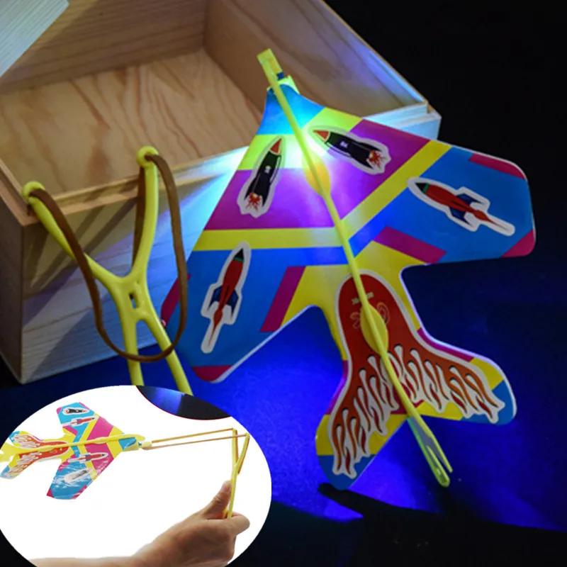 Игрушки для детей DIY флэш-эжектор циклотрон светильник самолет Рогатка игрушки