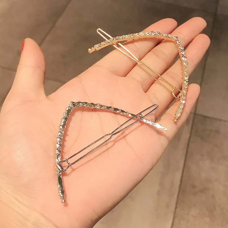 Онлайн Стиль знаменитостей v-образная форма женские заколки для волос блестящие