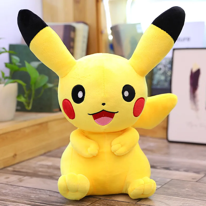 Покемон Пикачу сидя положение Kawaii Аниме Кукла Прекрасный чучело подарки для