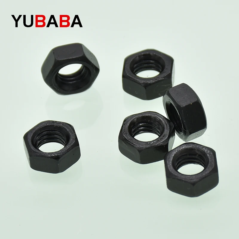 

Шестигранные гайки YUBABA М2-М16 черный класс 8.8