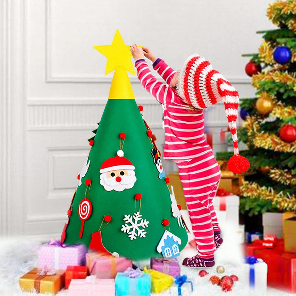 2019 Новый 3D DIY войлок для малышей новогодняя елка подарки детей игрушки