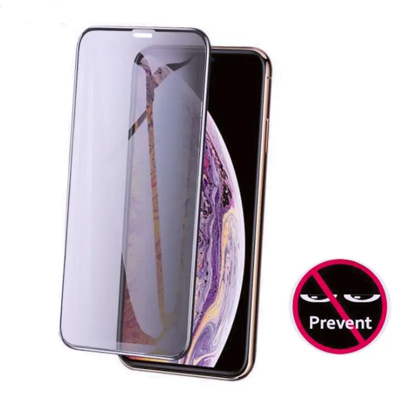 

100pc/lot Privacy Protection Film Screen Protector for iPhone Xs Max Xr X Anti-peep Tempered Glass Protective Cover For iPhone X