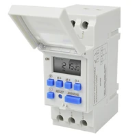 electronic weekly 7 days programmable digital industrial time switch relay timer control ac 220v 16a din rail mount