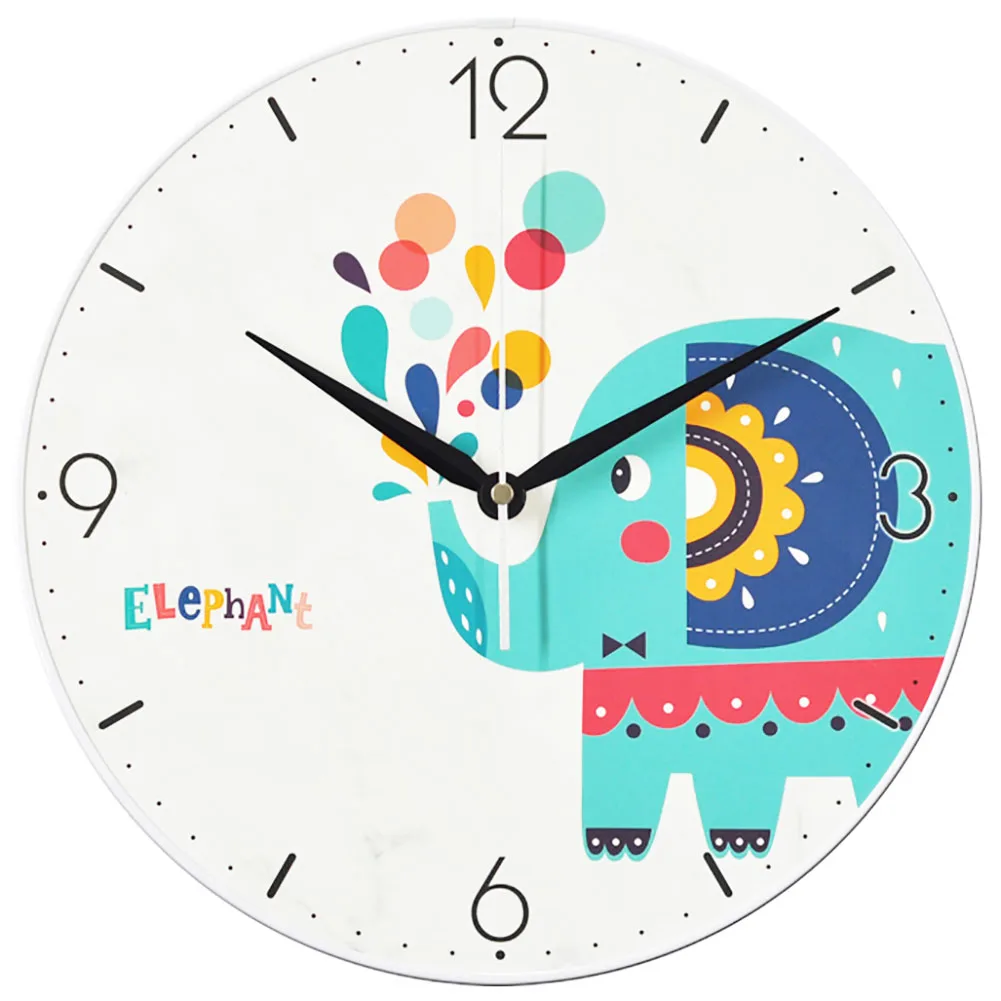 30 см бесшумные настенные часы слон Кварцевые Ретро большие винтажные