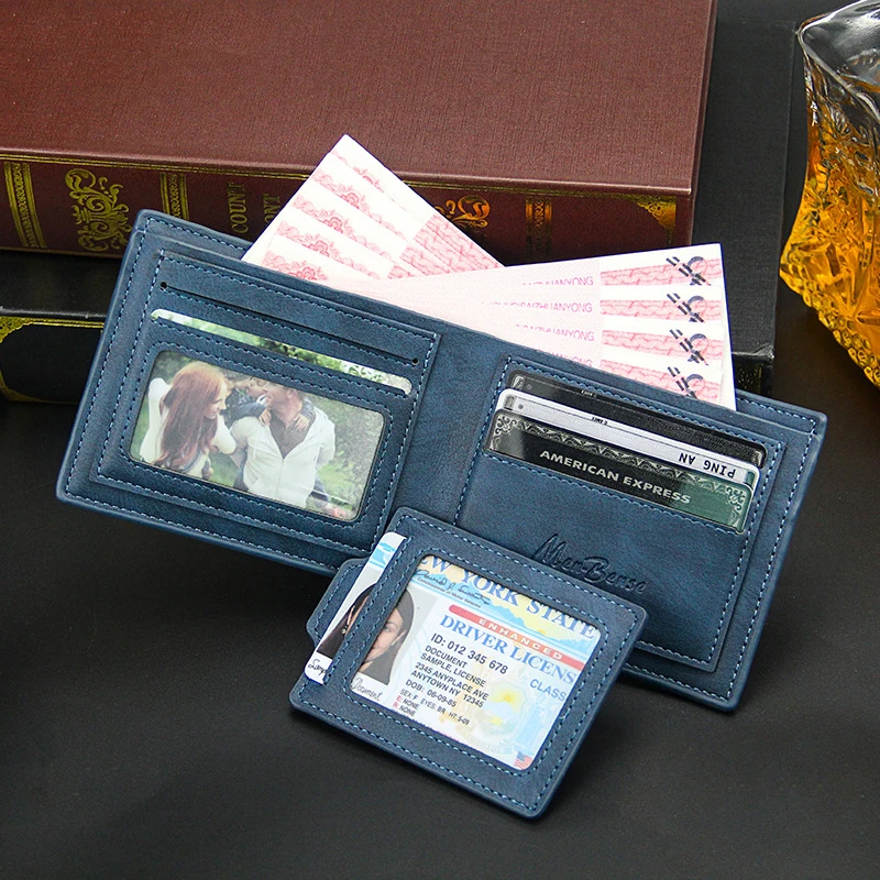 

Men Wallet Purse Money Bag Fashion PU Soft Leather Male Mini Wallet Card Holder Hasp Coin Pocket Slim Purse Wallet Men