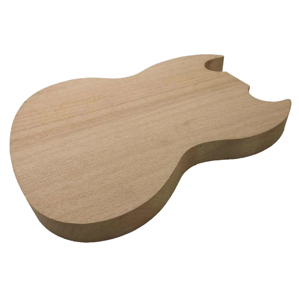

Unfinished Mahogany Guitar Body Semi-Hollow Body DIY Handcraft Kit Material luthier Supply for SG Guitar