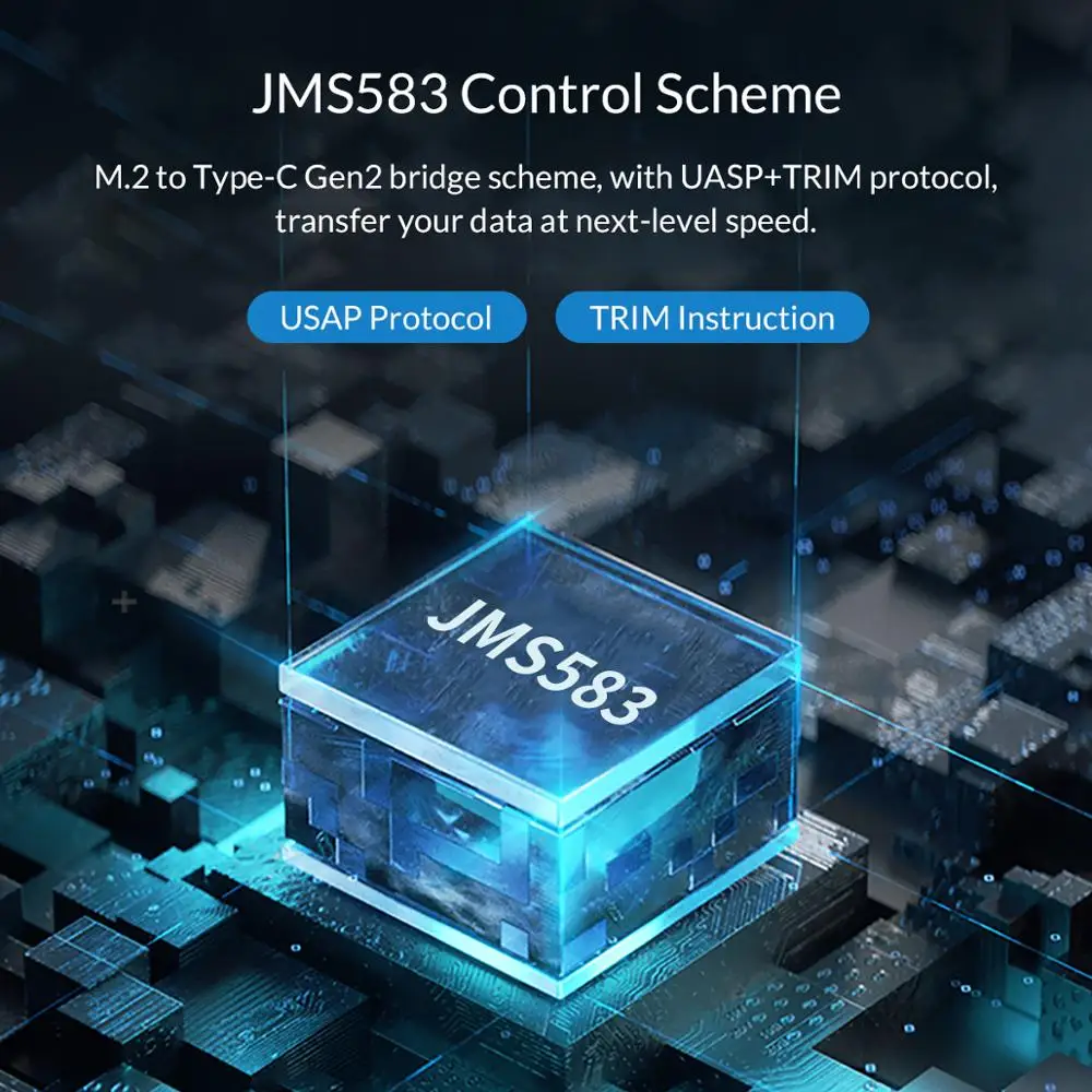 ORICO M.2 NVME SSD Enclosure Type C USB 3.1 SSD Case Support 10Gbps UASP M.2 USB NVME Enclosure Aluminum Hard Drive Disk Box