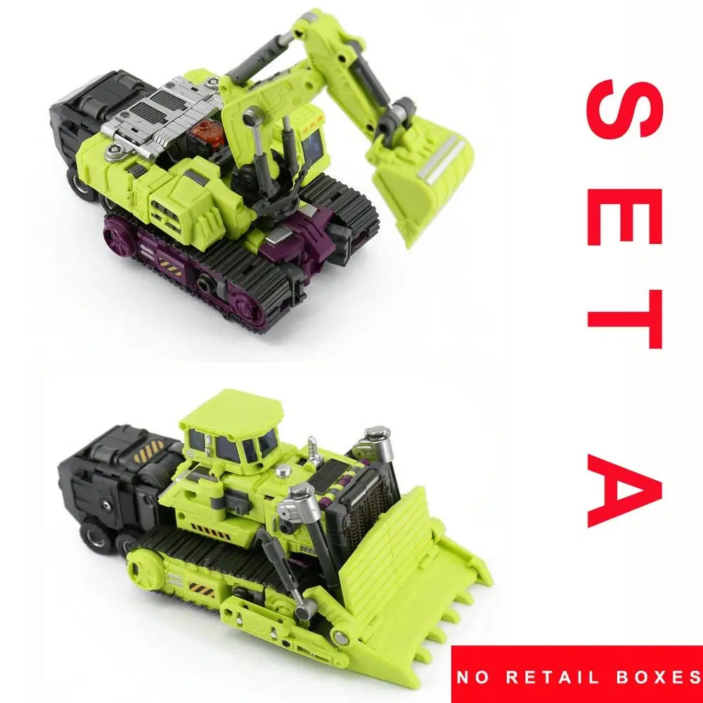 Set A -No Box JinBao Разрушитель трансформации G1 GT негабаритных 6в1 Bonecrusher скраппер Гравитация Mixmaster крюк ко фигурка Робот Игрушки - Цвет: Set A -No Box