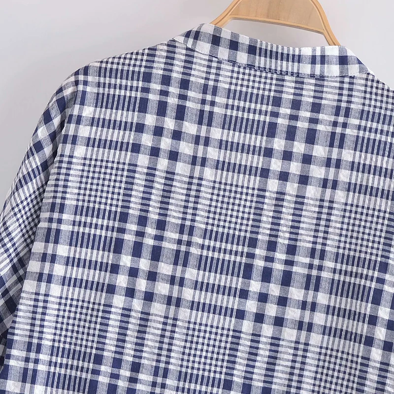 

WXWT Za Women Fashion Asymmetry Splicing Striped Shirt Long Sleeve 2021 Chic Female Casual Loose Shirt DWDD87368