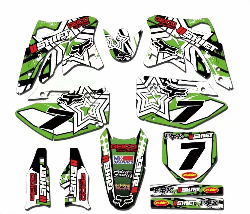 GRAPHICS &amp BACKGROUNDS DECALS STICKERS Kits for Kawasaki KX250F KXF250 KXF 250 KX 250F 2006 2007 2008 | Автомобили и мотоциклы