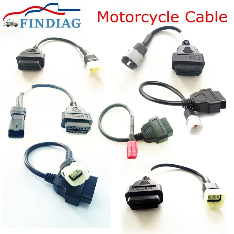 

Motorcycle to obd2 Cable Connector For YAMAHA 3pin 4pin for HONDA 6pin for K*M SUZUKI DU-CATI for Delphi OBD 2 Extension Cable