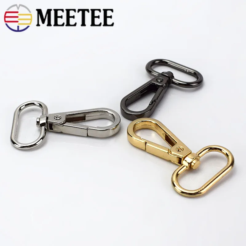 10pcs Meetee 2.5cm Metal Luggage Bag Dog Buckle Snap Hook Bags Hanger Lobster Clasp DIY Sewing Key Chain Buttons Accessory F4-1 | Дом и сад