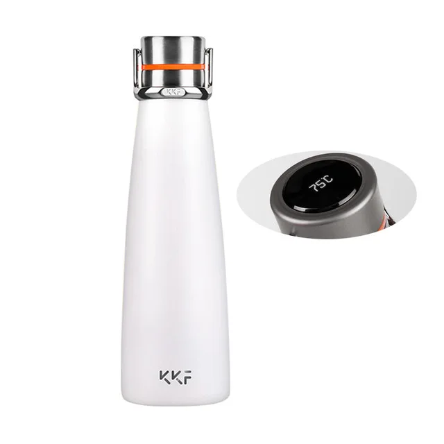 Smart Version White Xiaomi KKF умная вакуумная колба портативный изоляционный вакуум из нержавеющей стали держатель для термоса Горячая бутылка для воды термос чашка - Цвет: Smart Version White