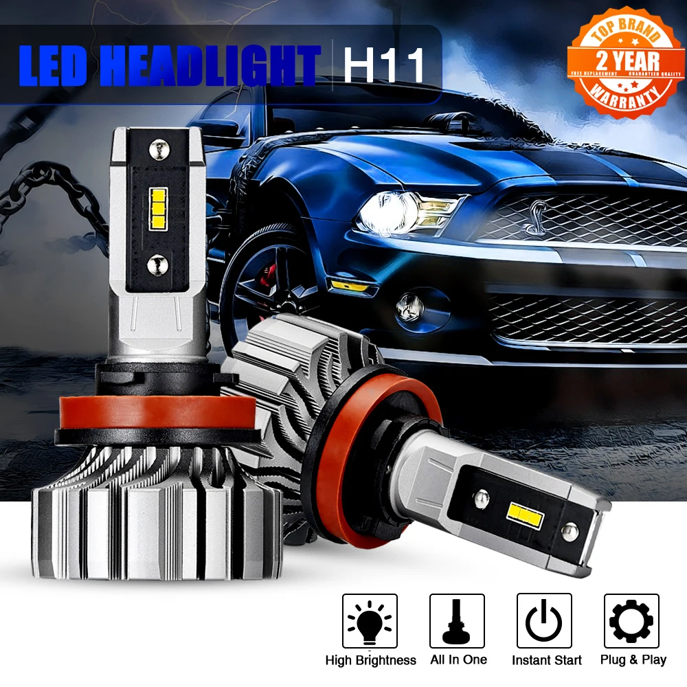 

NOVSIGHT H11 LED H4 Bulbs H7 9005 HB3 9006 HB4 9012 H1 H3 H8 H9 Car Headlight Mini Design Auto Headlamps 50W 8000LM 6500K White