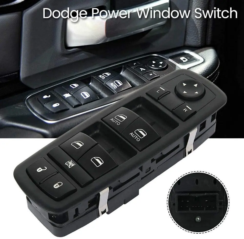 

Front Left Drivers Side Window Switch Master Window Switchs 68231805AA for Dodge Charger 200 300 Ram 4 Door 2011-2017 1PC