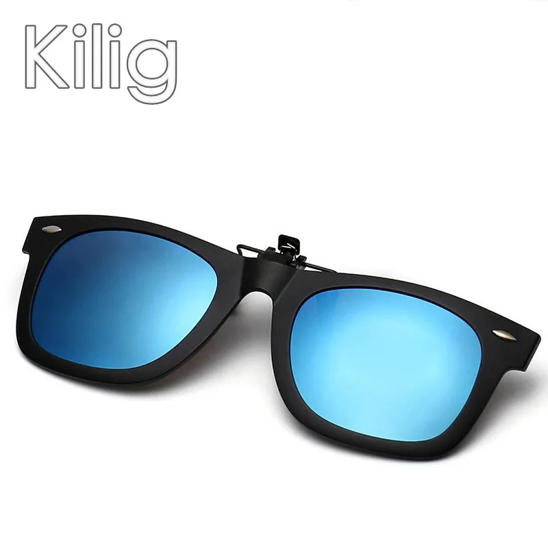 Мужские и женские солнцезащитные очки 5 в 1 винтажные поляризационные с клипсой