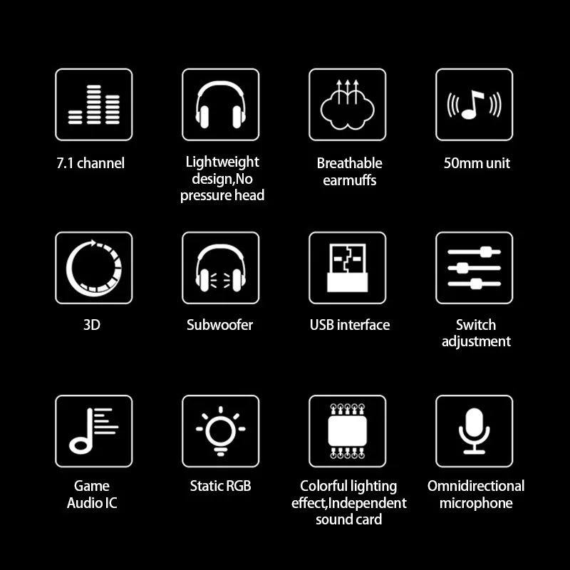 

DHG 160 Gaming Headset HiFi 9D Surround Sound Heavy Bass Over-head Earphone Master Sound Intelligent Noise Reduction Headphone