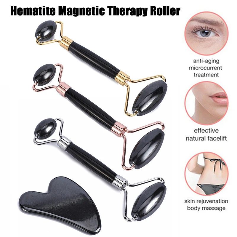 2 шт./1 шт. Магнитный гематит двухголовый ролик соскабливающая доска массаж лица
