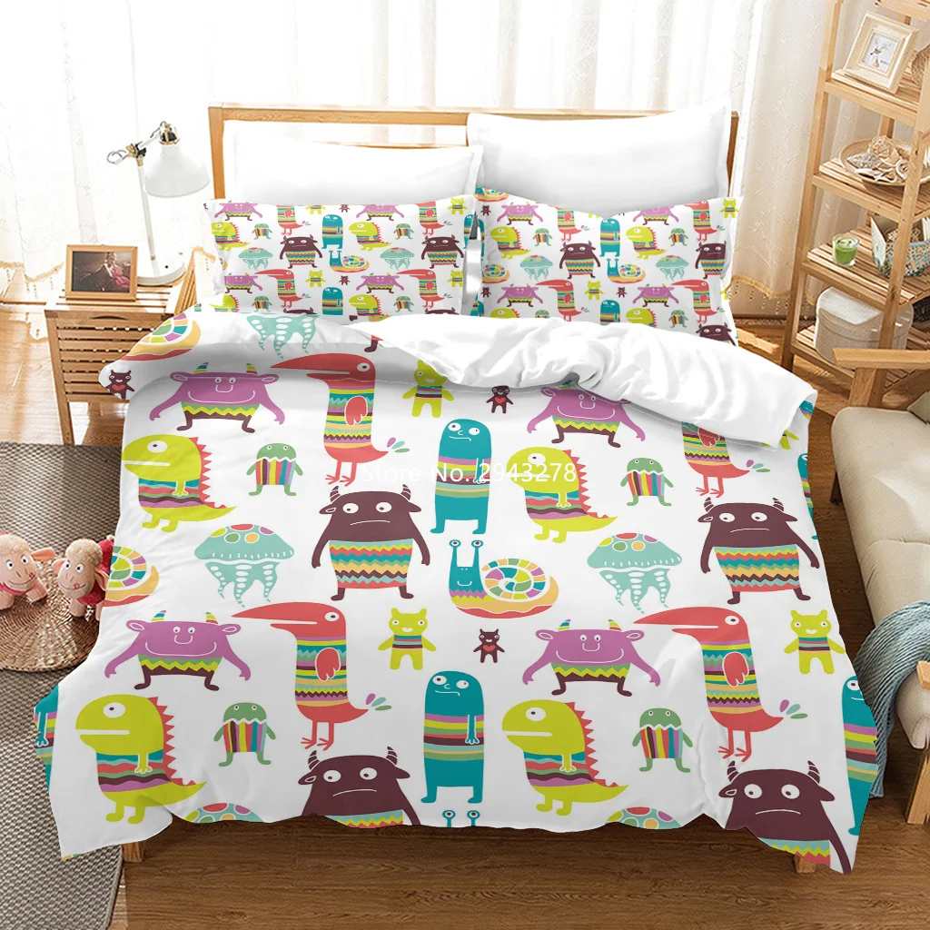 

Knight Love Pony Fun Animal Pattern 3D Printed Bedding Set Duvet Covered Pillowcase Bed Home Spin Children Bedroom Decoration