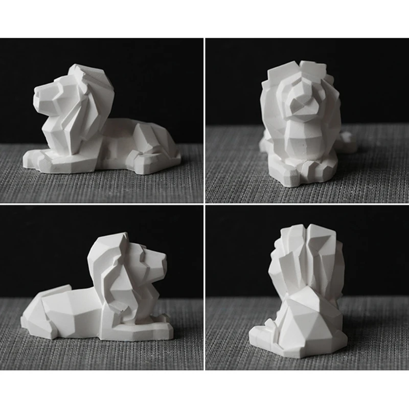 

Geometric 3D Lion Resin Casting Silicone Mold 3D Animal Beast Soap Mold Tools J78F