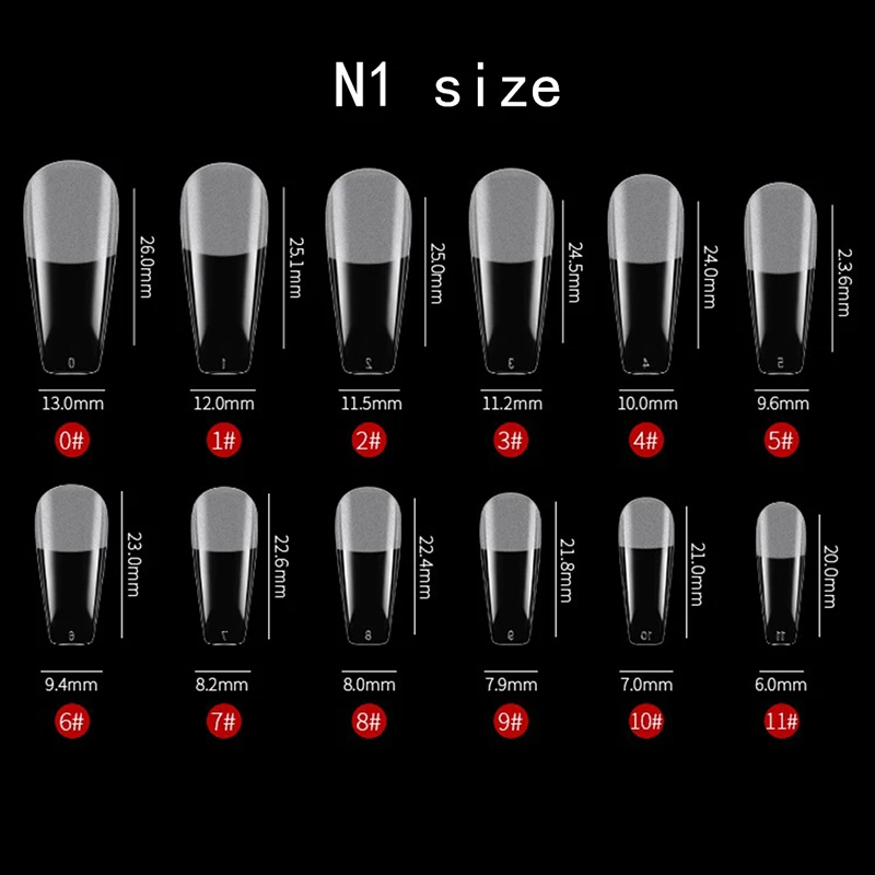 240Pcs Nail Art Clear Natural Full Cover Oval Sharp End Stiletto Long False Fake Nails Tips Manicure Artificial Salon | Красота и