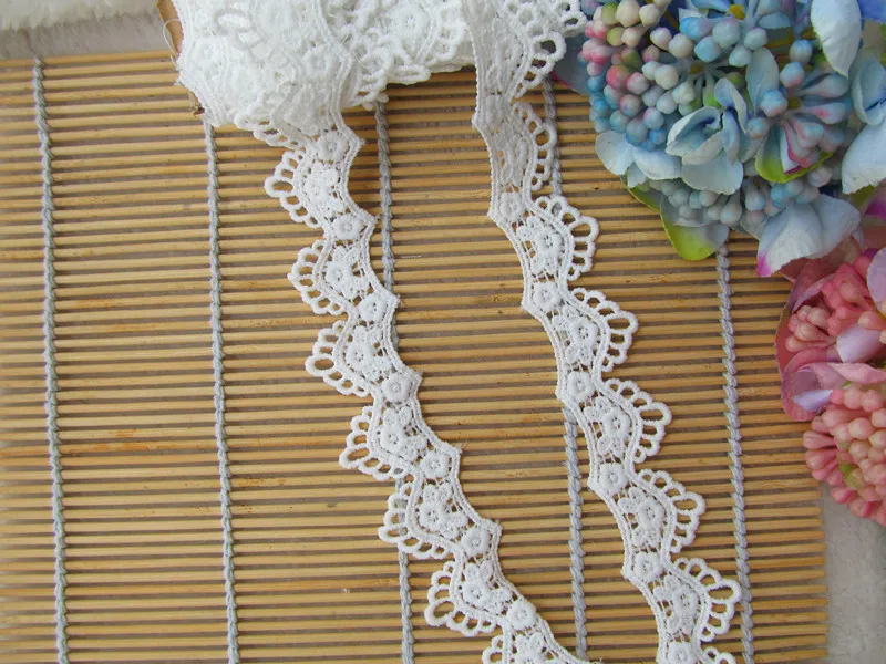 

20Yds Lace Ribbon Off White Lace Fabric Polyester Garment Accessories Clothes Accessories Lace Trimmings 28mm Width