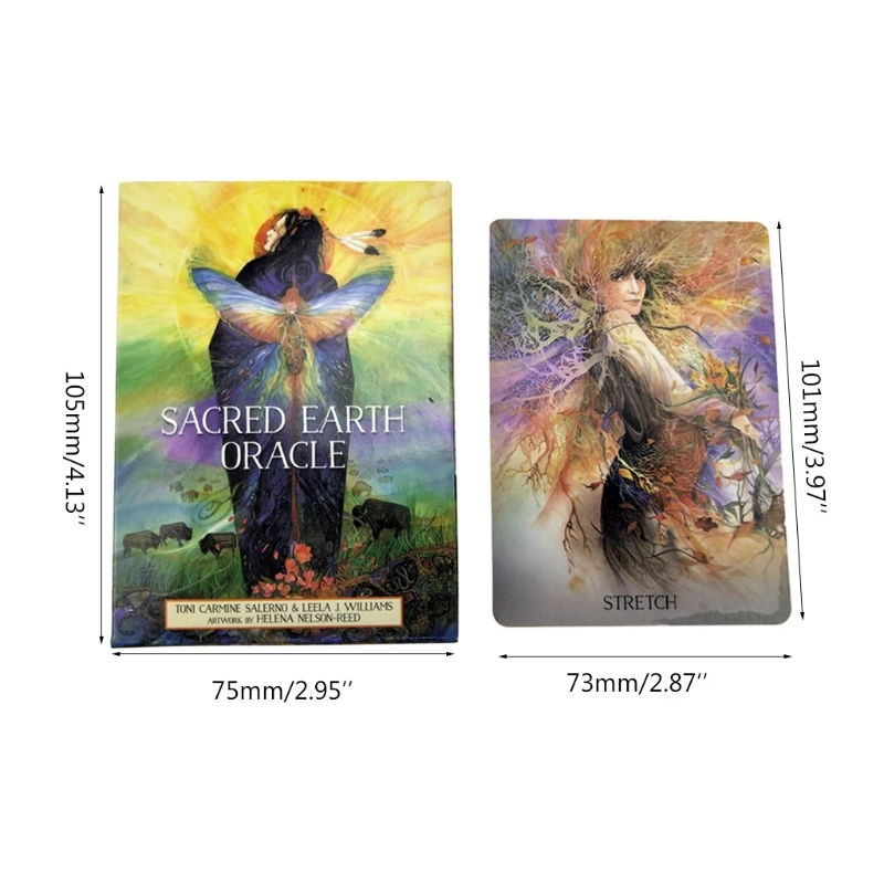 

Sacred Earth Oracle Cards English Version 45-Card Deck Tarots Divination Fate Board Game T8NC