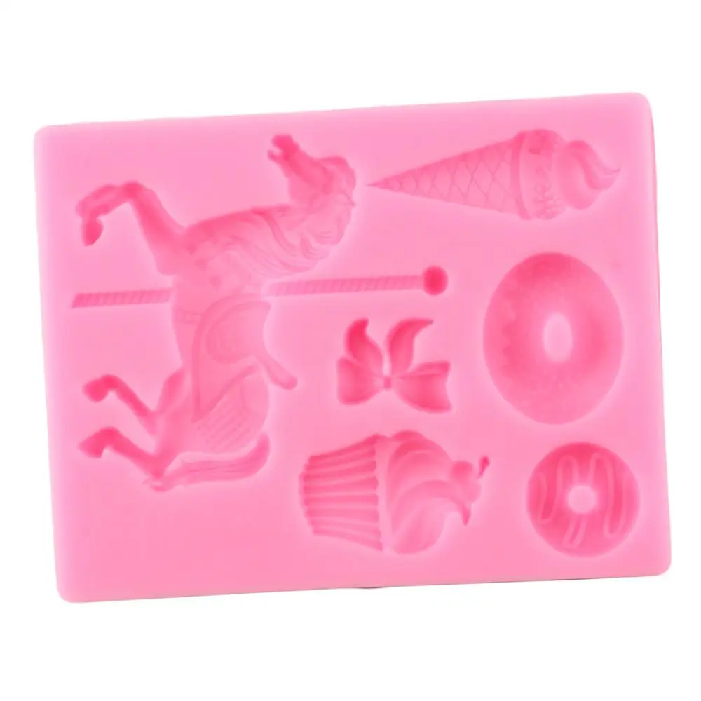 Силиконовая форма в виде карусели инструменты для украшения тортов на день