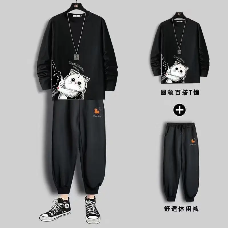 

Leisure sport suit pants + a suit jacket male age season outdoor long-sleeved two-piece male students