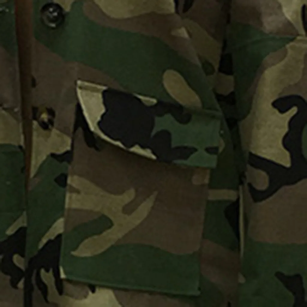 Женская модная камуфляжная повседневная шерстяная куртка на пуговицах кардиган