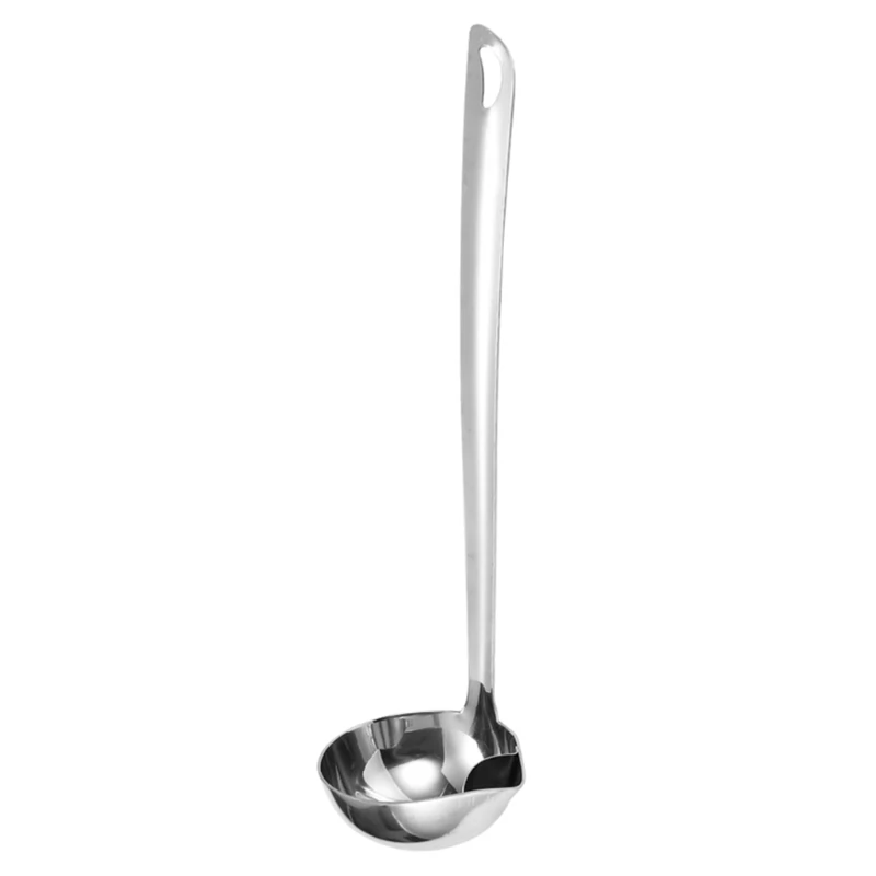 

Stainless Steel Soup Fat Oil Separator Ladles Skimmer Spoon Soup Colander for Kitchen with Heat Insulation Anti-scalding oil sep