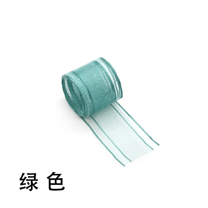 20 м органза лента рулон прямой край для рождественской елки деко пляжная шляпа