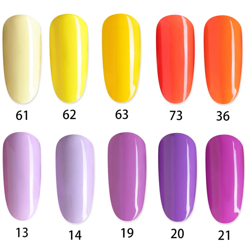 Флуоресцентный зеленый желтый розовый Цвет гель длительный желе лак для ногтей