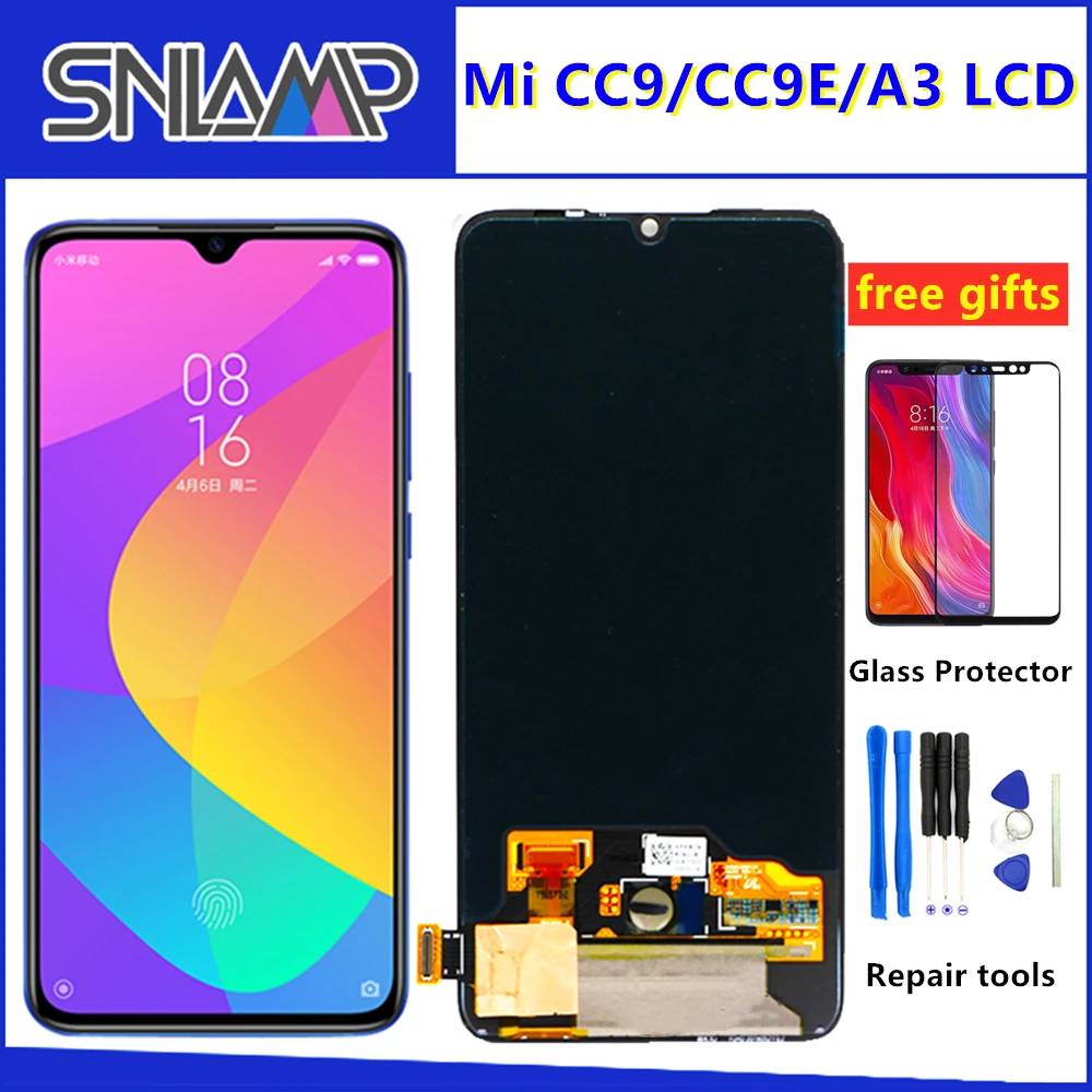Оригинальный AMOLED ЖК-дисплей для Xiaomi Mi CC9 дисплей кодирующий преобразователь