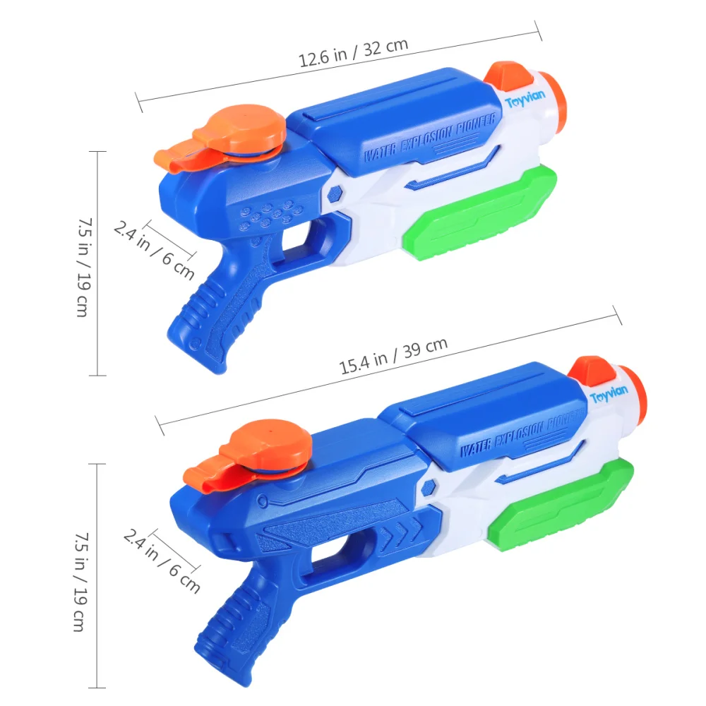 

Toyvian 2pcs Water Guns Shooter Summer Swimming Pool Beach for Children Kids