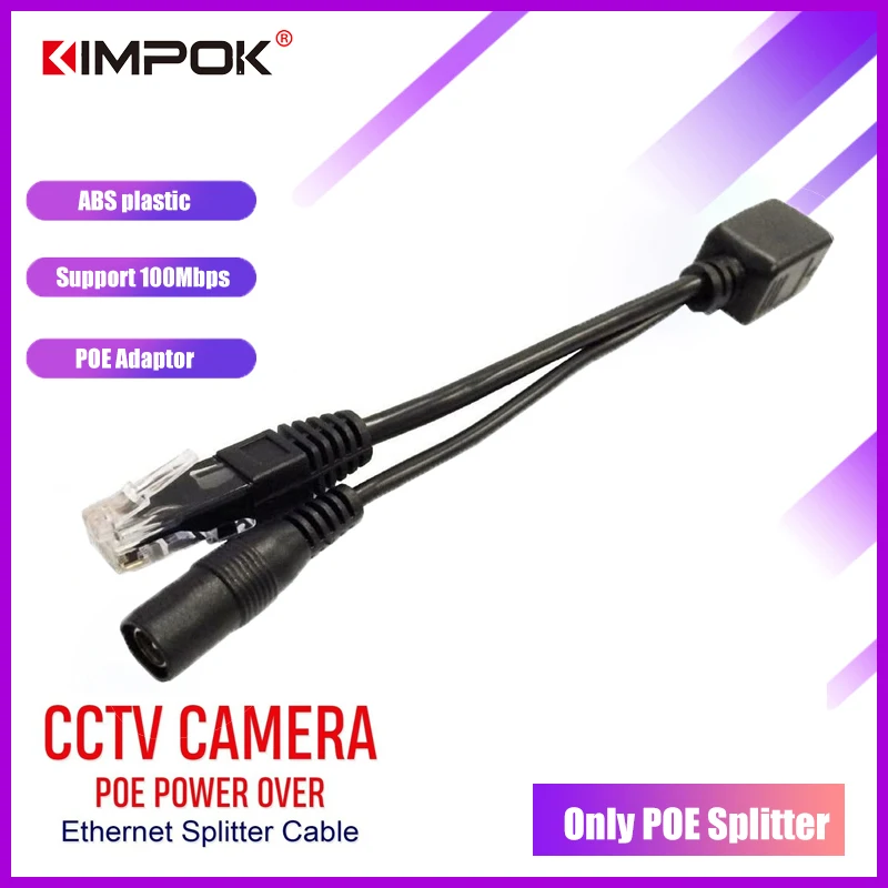 

KIMPOK POE Adapter cable RJ45 Injector Kit Tape Screened Passive Power Over Ethernet12-48v Synthesizer Separator Combiner