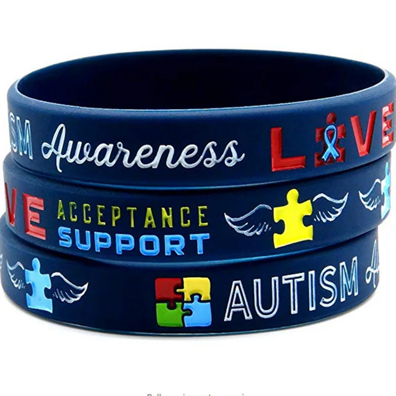 1 шт. осознание аутизма медицинский силиконовый браслет для Напульсники взрослых