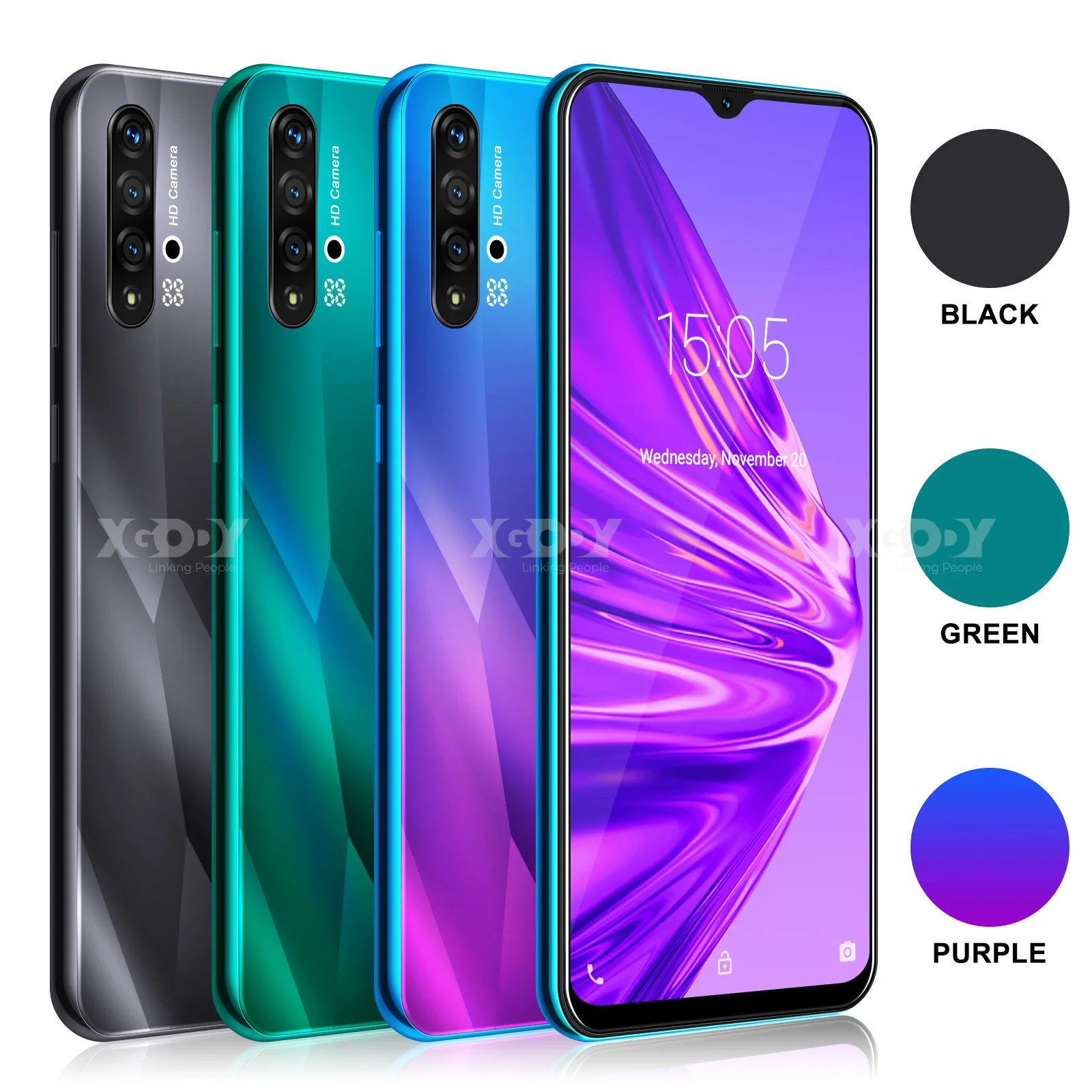 XGODY A50 3g смартфон 6," 19:9 Android 9,0 1 ГБ ОЗУ 4 Гб ПЗУ 5Мп камера четырехъядерный Две сим-карты gps WiFi мобильный телефон сотовый телефон