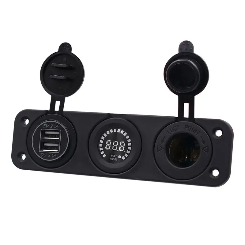 Универсальный 4 2 а с апертурой двойной USB зеленый + цветной измеритель напряжения