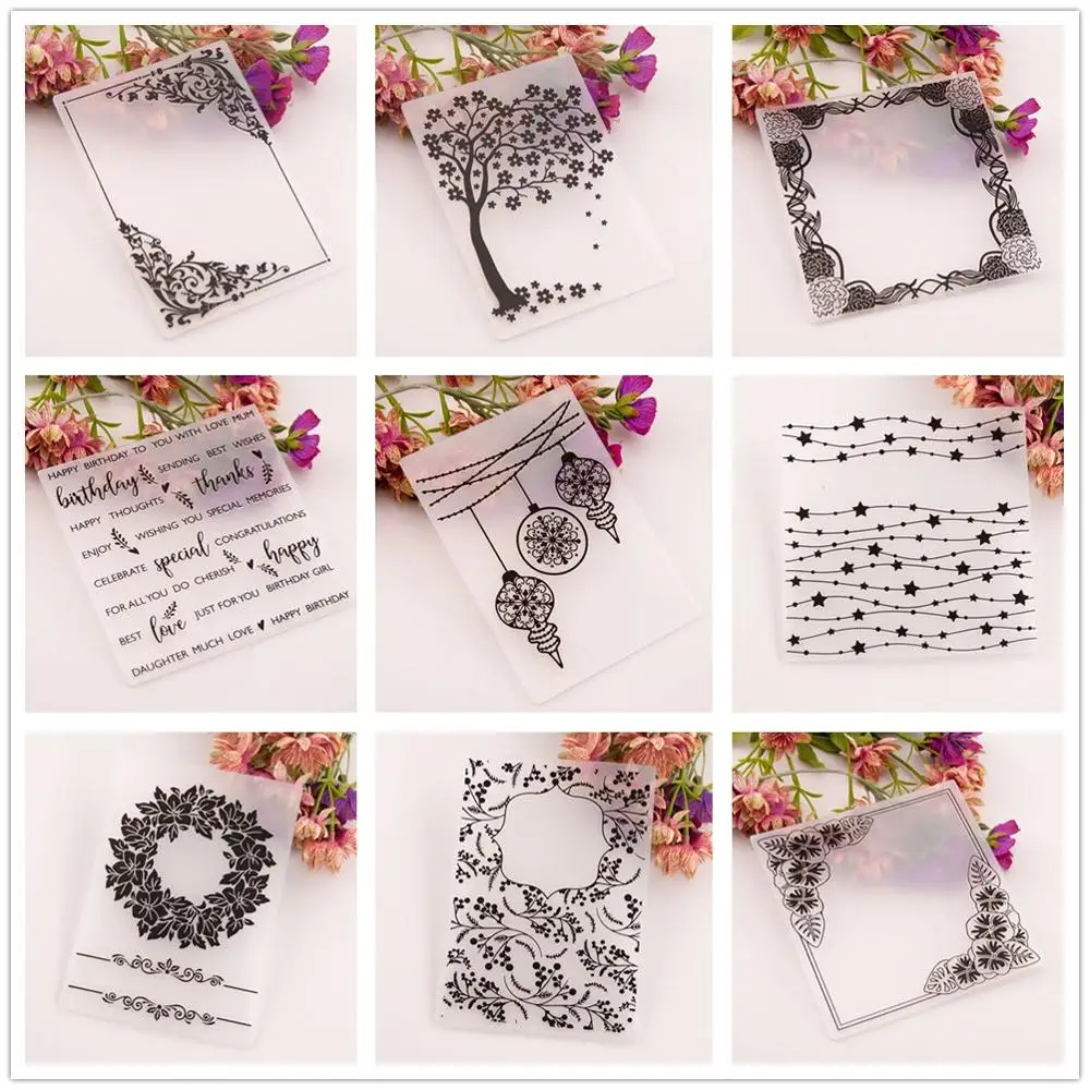 Серия пластиковых шаблонов карточек для рукоделия Новые поступления 2021 создание