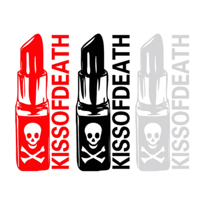 KISSOFDEATH английские светоотражающие наклейки на автомобиль death в форме поцелуя с
