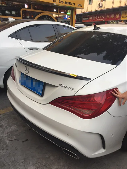 Спойлер для Benz W117 автомобильный спойлер из углеродного волокна заднего крыла CLA