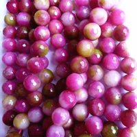 fashion 12mm multicolor kunzite chalcedony jades round faceted loose beads factory price jewelry making 15inch ge392