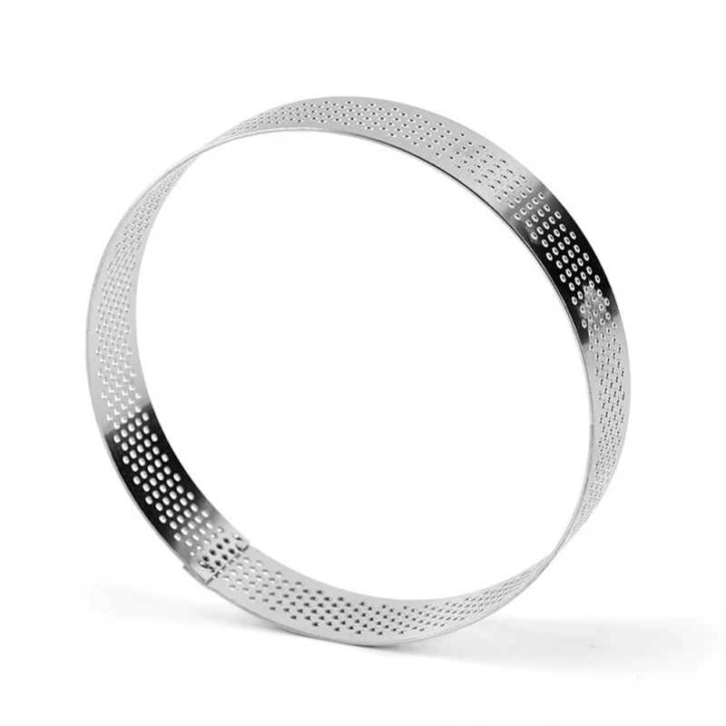 

Mousse Cake Ring Round Cake Mold Baking Perforated Breathable Stainless Steel Non-stick Cake Ring Cake Ring Kitchen Baking Tool