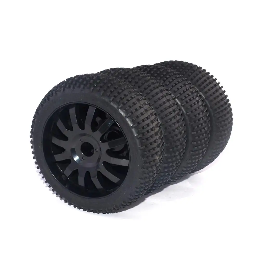 4Pcs 1/10 1/8 Wheel Rim& Tyre Tires for HSP HPI Team Losi Hongnor Kyosho Tamiya LRP 1/10 RC Off road Buggy Car
