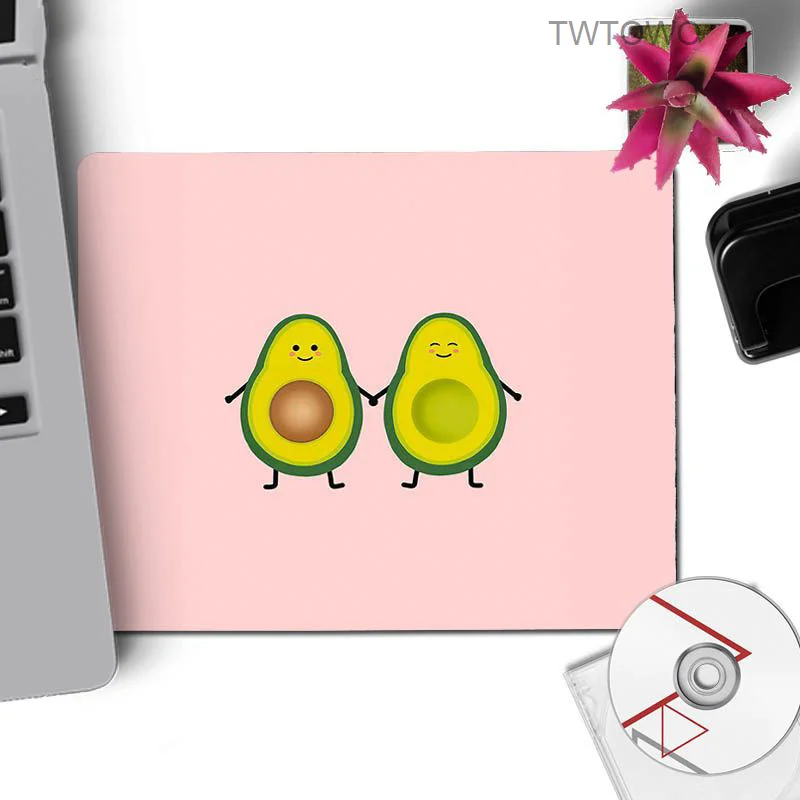 

Hot Sale Avocado Aesthetic For Gteen Small Mouse Pad For Video Games And Fruit Food Rubber Cute Cartoon Office Decoration
