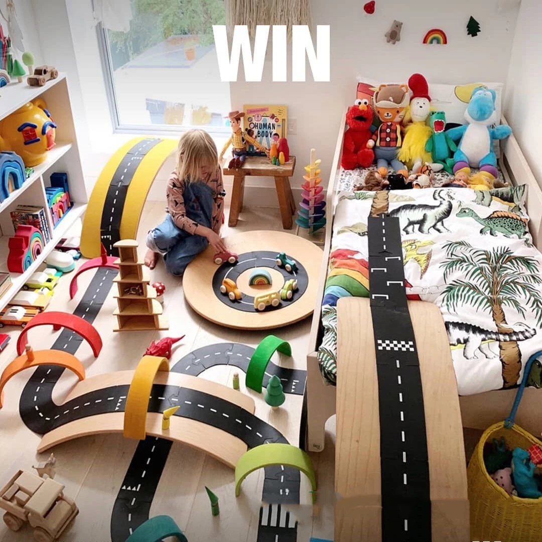 

Children Road Building Motorway Toy Car Traffic Roadway Flexible PVC Puzzles Track Play Set DIY Universal Accessories Game Scene