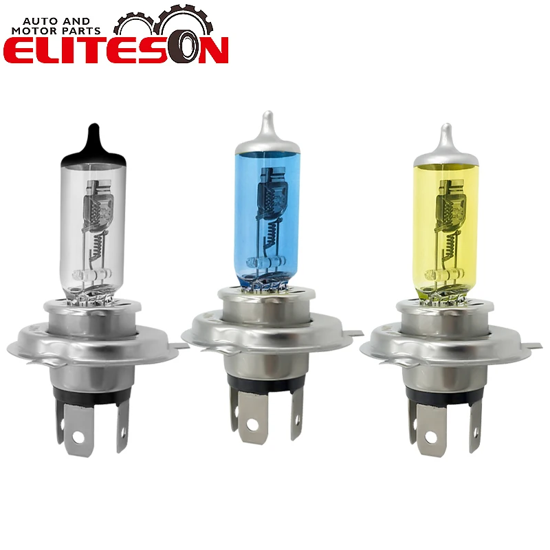 

Супер Белые галогенные фары Eliteson H4, автомобильные фары, передние противотуманные фары, 12 В, 24 В, 100/90 Вт, 6000K, мотоциклетные головные лампы