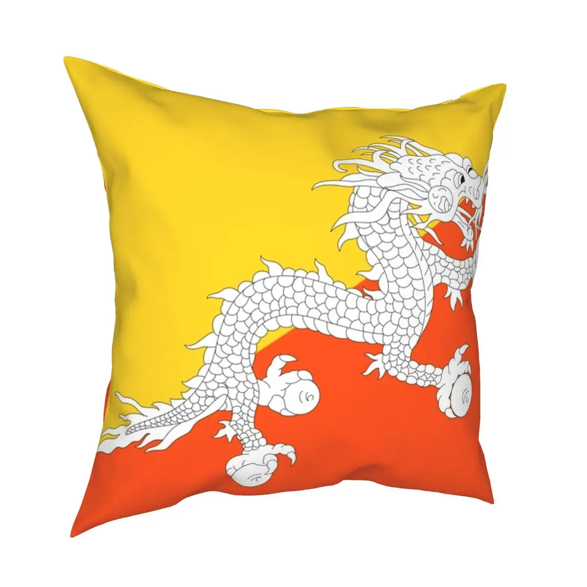 

Flag Of Bhutan Square Pillowcase Polyester Printed Zipper Decor Throw Pillow Case Room Cushion Cover Wholesale